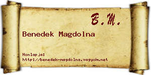 Benedek Magdolna névjegykártya